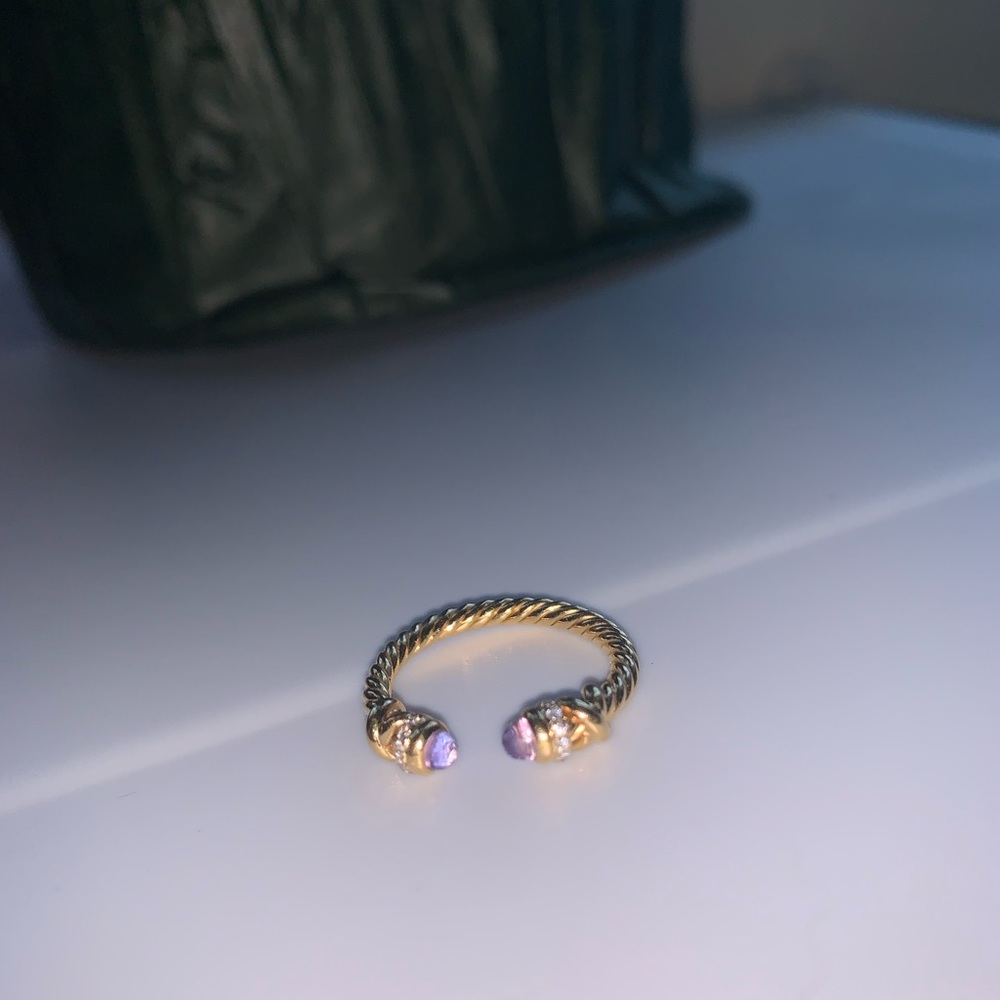 David Yurman Petite Helena Open Ring in Tanzanite